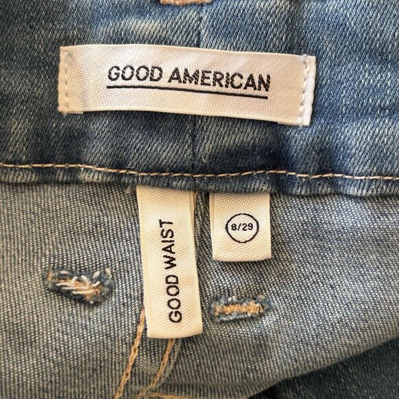 Good American Good Waist‎ Jeans 8 / 29 Blue High Rise Skinny Distressed Grunge - Picture 12 of 14